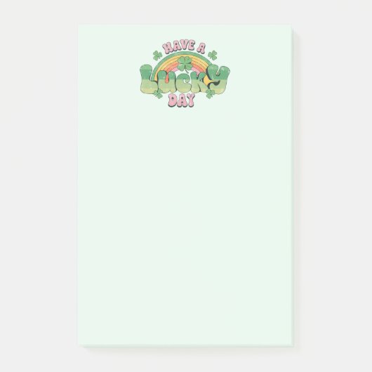 ラッキー・デイレトロタイポグラフィ ポストイット (正面)
