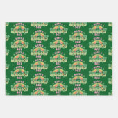 ラッキー・デイレトロタイポグラフィ ラッピングペーパーシート (正面3)