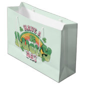 ラッキー・デイレトロタイポグラフィ ラージペーパーバッグ (正面アングル)