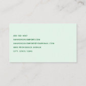 ラッキー・デイレトロタイポグラフィ 名刺 (裏面)