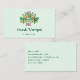 ラッキー・デイレトロタイポグラフィ 名刺