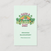 ラッキー・デイレトロタイポグラフィ 名刺 (正面)