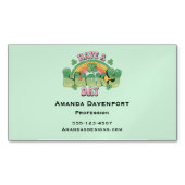 ラッキー・デイレトロ聖パトリックの日を過ごす マグネット名刺 (正面)