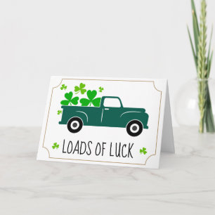 ラッキー・トラックの荷台St patricks day カード