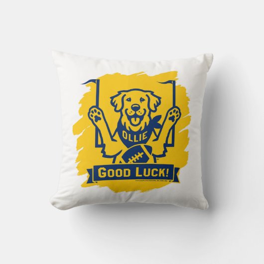 ラッキー・ドッグ・ピローを倒す クッション (正面)