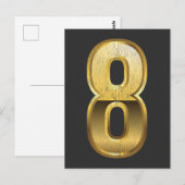 ラッキー ナンバー 8 8歳の誕生日 ポストカード (正面/裏面)