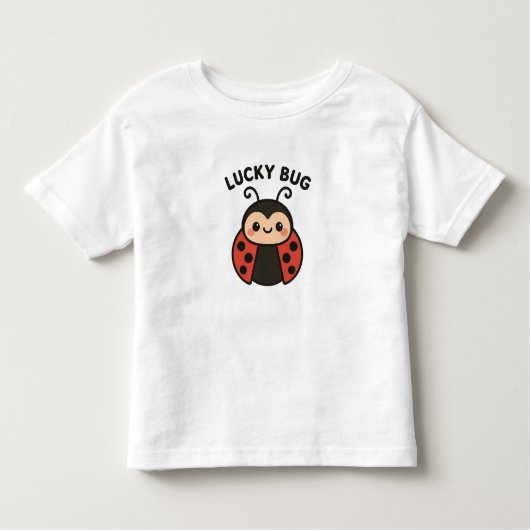 ラッキー・バグ・レディバグ – かわいい幼児女子Tシャツ トドラーTシャツ (正面)