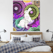 ラッキー・バニー キャンバスプリント (インサイチュ (寝室))