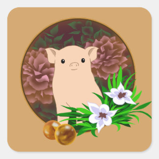 ラッキー・ピグ スクエアシール