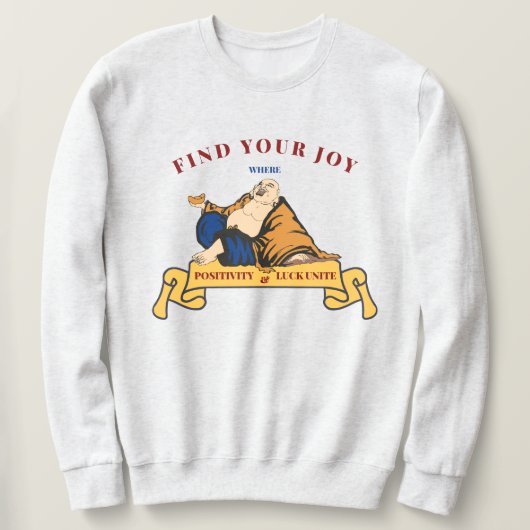 ラッキー・ブッダ スウェットシャツ (デザイン正面)