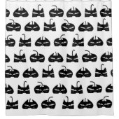 ラッキー・ブラック・キャッツ・アミゴス シャワーカーテン (正面)