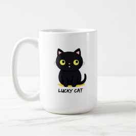 ラッキー ブラック キャット コーヒーマグカップ