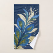 ラッキー ペコックの羽の水彩画 バスタオルセット (ハンドタオル)