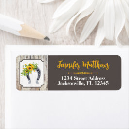 ラッキー ホースシュー, ひまわり ブライダル シャワーの住所 ラベル