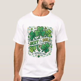 ラッキー&ボールドシャムロックセントパトリックデーTシャツ Tシャツ
