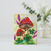 ラッキー・マッシュルームとラベンダー ポストカード (スタンド正面)