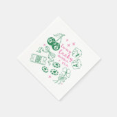 ラッキー・ママの時代に St Patricks Day スタンダードカクテルナプキン (角)