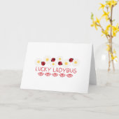 ラッキー·ラディバグ カード (黄色い花)