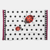 ラッキー・ラディバグ・スポット キッチンタオル (横)