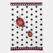 ラッキー・ラディバグ・スポット キッチンタオル (縦)