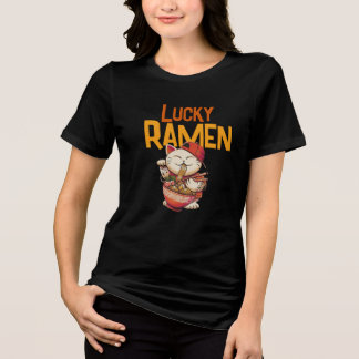 ラッキー・ラーメン・キャット トライブレンドTシャツ
