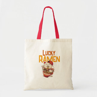 ラッキー・ラーメン・キャット トートバッグ