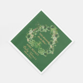 ラッキー リトル シャムロック グリーン ゴールド リーフ ベイビー シャワー スタンダードランチョンナプキン (角)