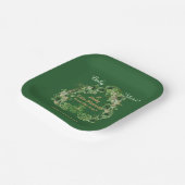 ラッキー リトル シャムロック グリーン ゴールド リーフ ベイビー シャワー ペーパープレート (傾斜あり)