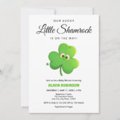 ラッキー リトル シャムロック ベビー シャワー 招待状 (正面)