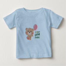 “ラッキー・リトル・デュード” トドラーTシャツ | 可愛いセントパトリック ベビーTシャツ