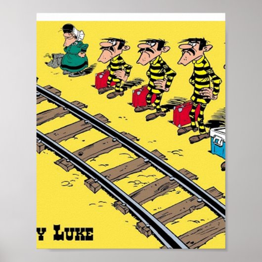 ラッキー・ルーク・ダルトンのアニメ映画の黄色の子どもesc ポスター (正面)