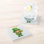 ラッキー・レプレシャンの宝 ガラスコースター (アングル)