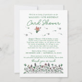 ラッキー ワイルドフラワーズ マイルストーン バースデー カード シャワー (正面)