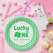 ラッキー・ワンの1歳の誕生日 ペーパープレート (パーティー)