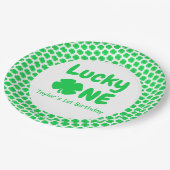 ラッキー・ワンの1歳の誕生日 ペーパープレート (アングル)