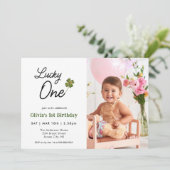 ラッキー・ワン・キッズ 1歳の誕生日 招待状 (スタンド正面)