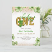 ラッキー・ワン シャムロック セントパトリックデー ファーストバースデー 招待状 (スタンド正面)