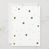 ラッキー・ワン セントパトリックデーの男の子 ファーストバースデー 招待状 (裏面)