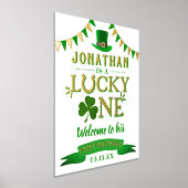 ラッキー・ワン セント・パトリック・デー 1歳の誕生日 おめでとう 箔ポスター (レイダウン)