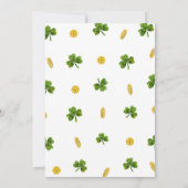 ラッキー ワン バースデー インビテーション、セント パトリック テーマ 招待状 (裏面)