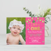 ラッキー·ワン·ファースト·誕生日·セント·パトリックズ·デイ·フォト 招待状 (スタンド正面)