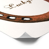 ラッキー！馬蹄型プリント ポスター (角)