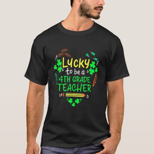 ラッキーA 4年生先生セントパトリックS日 Tシャツ (正面)