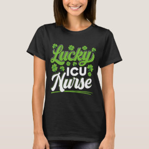 ラッキーICUナースRNインテンシブ気にルユニットSt patricks Tシャツ