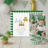 ラッキーONE セントパトリックデー 1歳の誕生日フォト 招待状