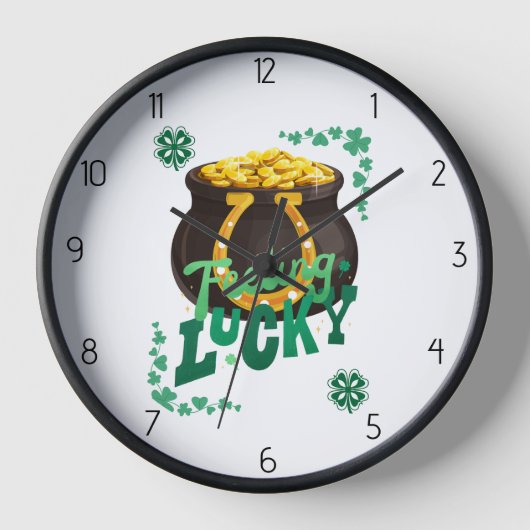 ラッキーSt patricks 壁時計 (正面)