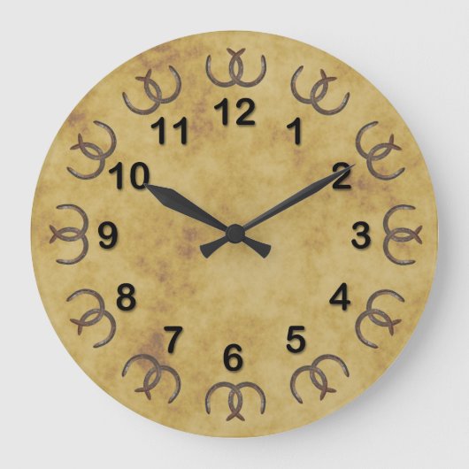 ラッキ素朴ーホース動揺してBG DIYマーカー ラージ壁時計 (正面)