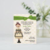 ラッギードルモミーベビー散水シャワー招待状 招待状 (スタンド正面)