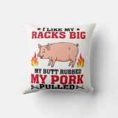 ラックが大きいのが好き BBQ 豚尻 引用 クッション (裏面)