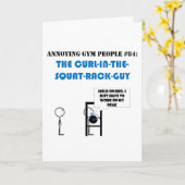 ラックのカールをスクワット カード (黄色い花)